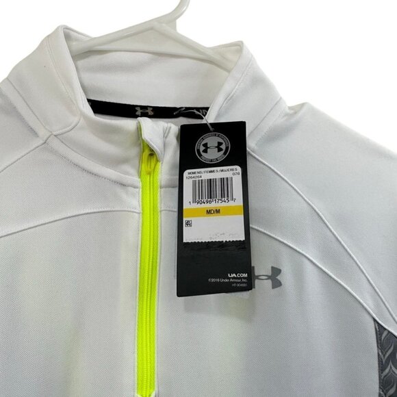 Under Armour Women’s White Long Sleeve 1/4 Zip, Medium - Picture 2 of 9